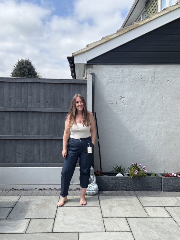 Perry paperbag barrel leg trousers