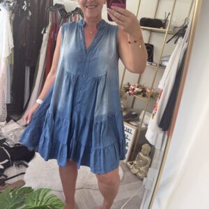 Denim swing dress
