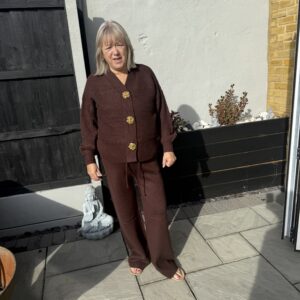 Cable knit loungewear set